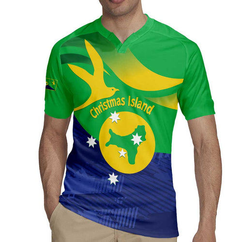 Personalised Australia Christmas Island Rugby Jersey Wilayah Pulau Krismas Flag Color - Aussie Hoodie