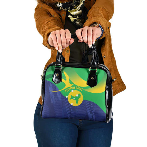 Australia Christmas Island Shoulder Handbag Wilayah Pulau Krismas Flag Color - Aussie Hoodie