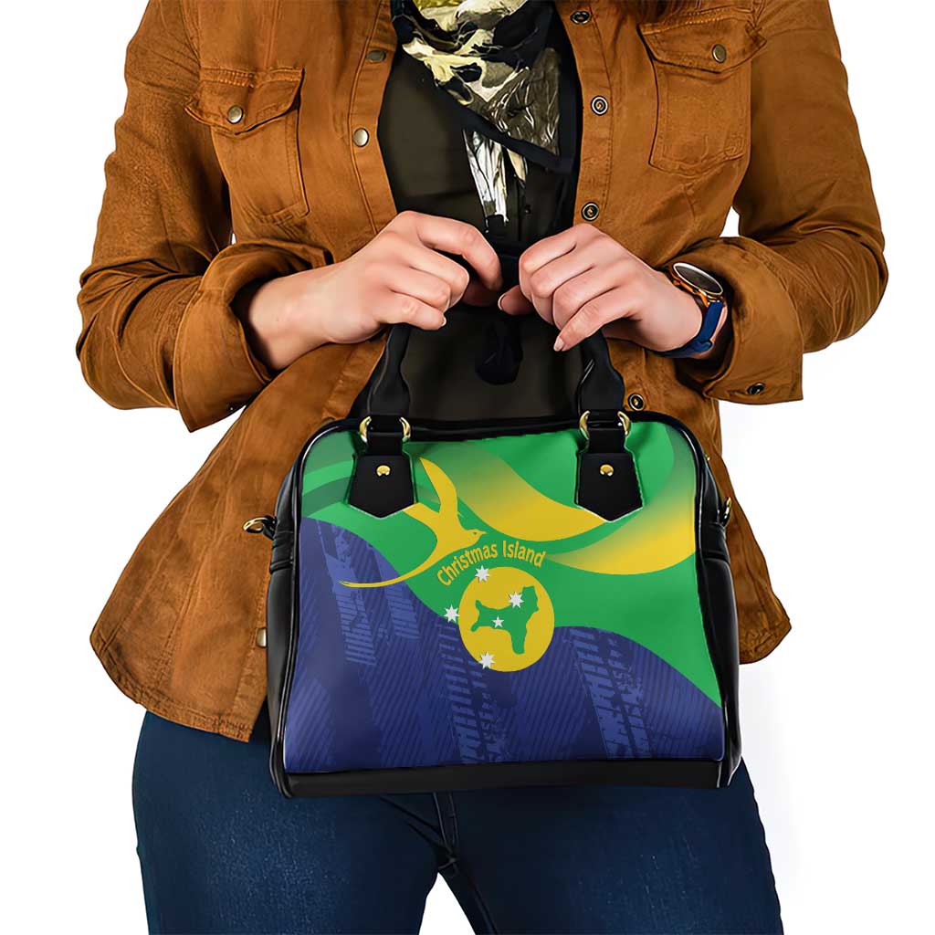 Australia Christmas Island Shoulder Handbag Wilayah Pulau Krismas Flag Color - Aussie Hoodie