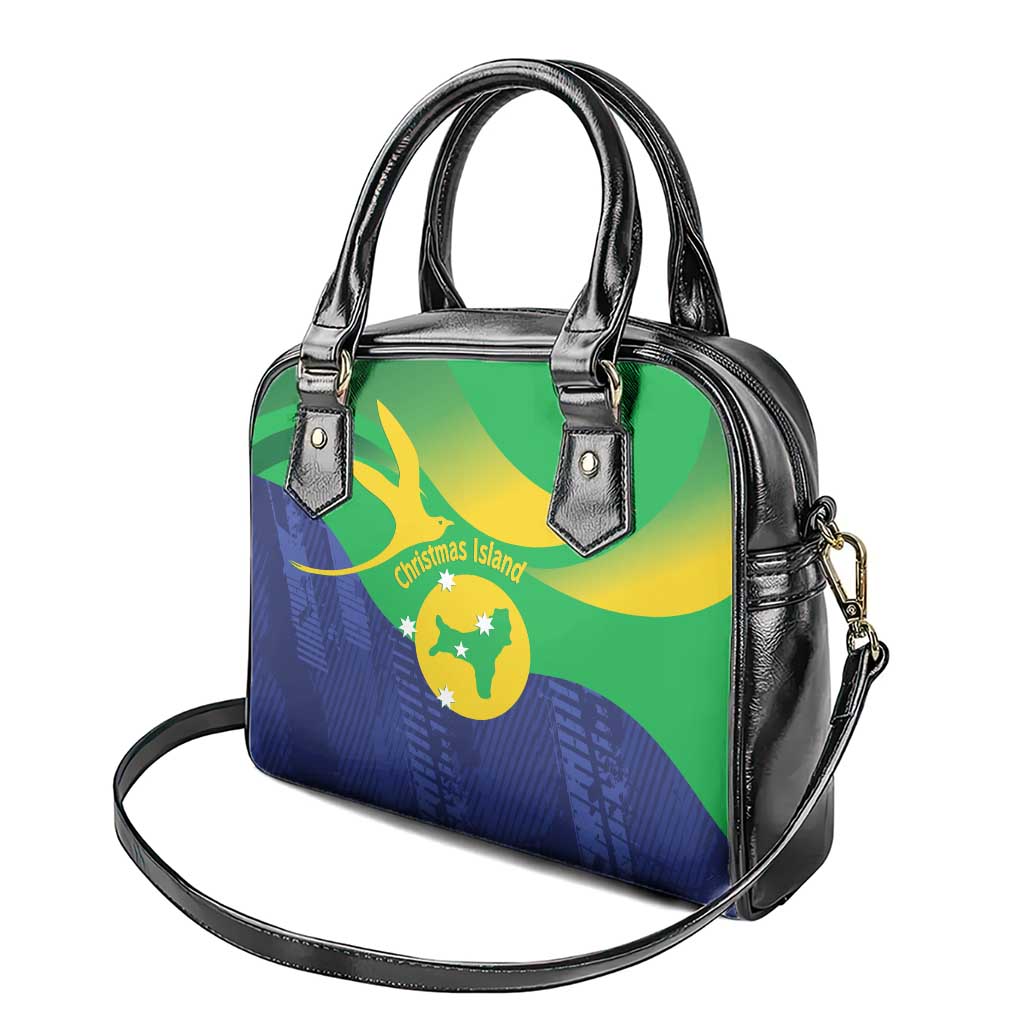 Australia Christmas Island Shoulder Handbag Wilayah Pulau Krismas Flag Color - Aussie Hoodie