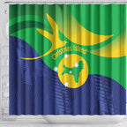 Australia Christmas Island Shower Curtain Wilayah Pulau Krismas Flag Color - Aussie Hoodie
