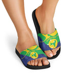 Australia Christmas Island Slide Sandals Wilayah Pulau Krismas Flag Color - Aussie Hoodie