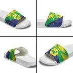 Australia Christmas Island Slide Sandals Wilayah Pulau Krismas Flag Color - Aussie Hoodie