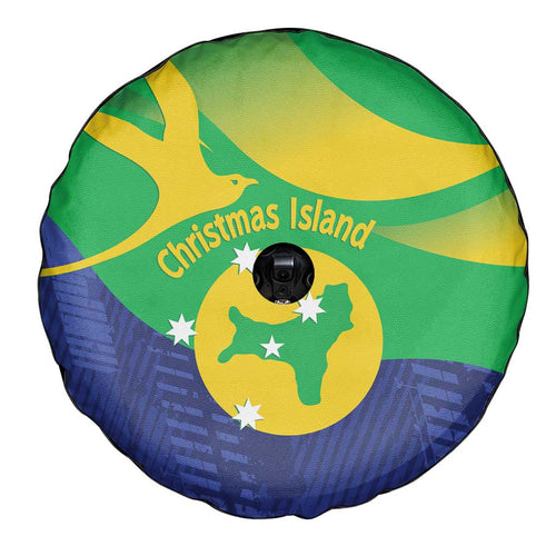 Australia Christmas Island Spare Tire Cover Wilayah Pulau Krismas Flag Color - Aussie Hoodie