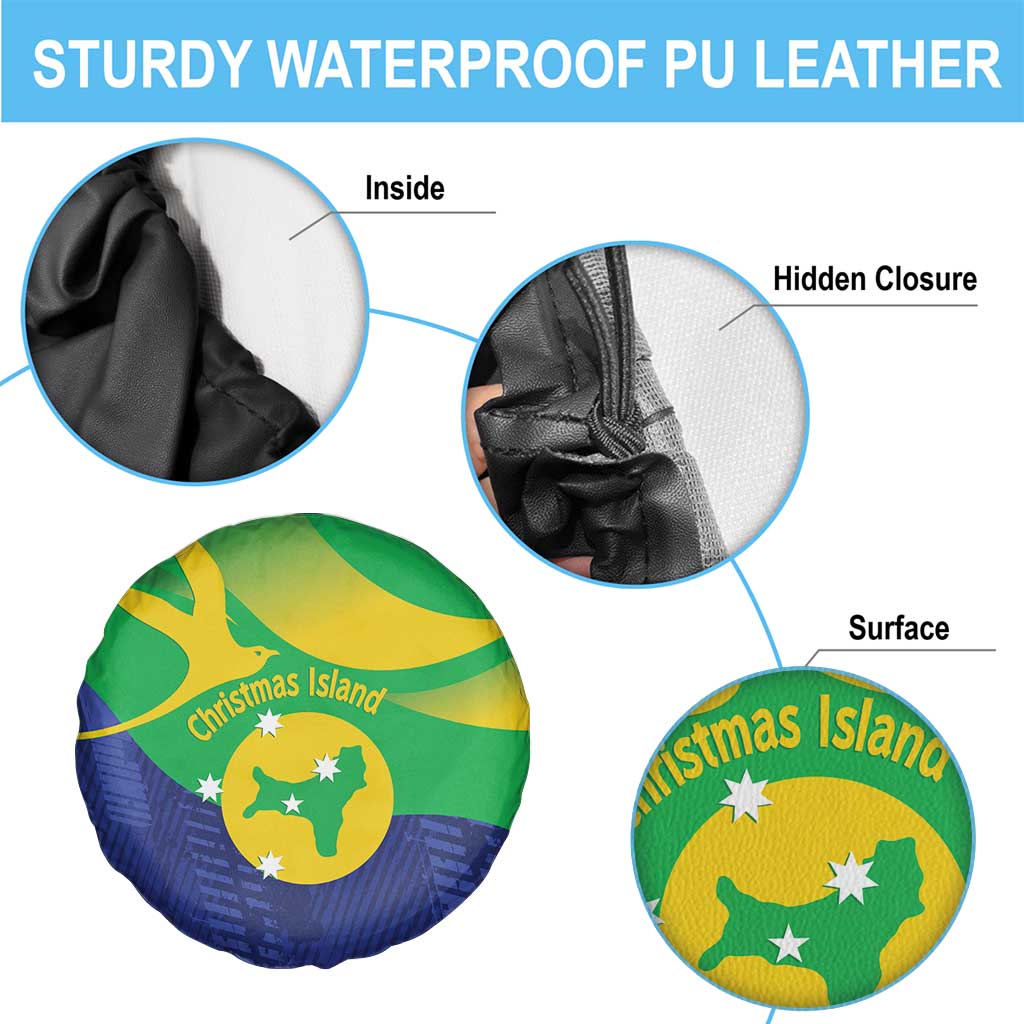 Australia Christmas Island Spare Tire Cover Wilayah Pulau Krismas Flag Color - Aussie Hoodie