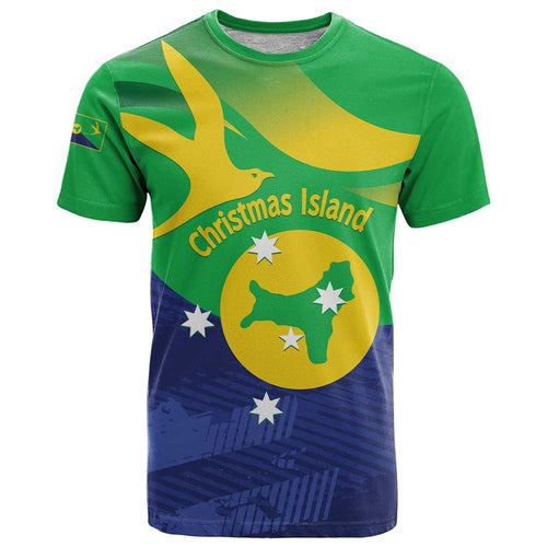 Personalised Australia Christmas Island T Shirt Wilayah Pulau Krismas Flag Color - Aussie Hoodie
