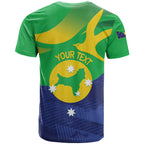 Personalised Australia Christmas Island T Shirt Wilayah Pulau Krismas Flag Color - Aussie Hoodie