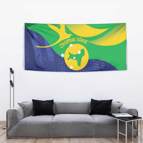 Australia Christmas Island Tapestry Wilayah Pulau Krismas Flag Color - Aussie Hoodie