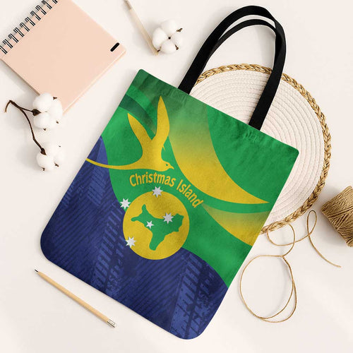 Australia Christmas Island Tote Bag Wilayah Pulau Krismas Flag Color - Aussie Hoodie