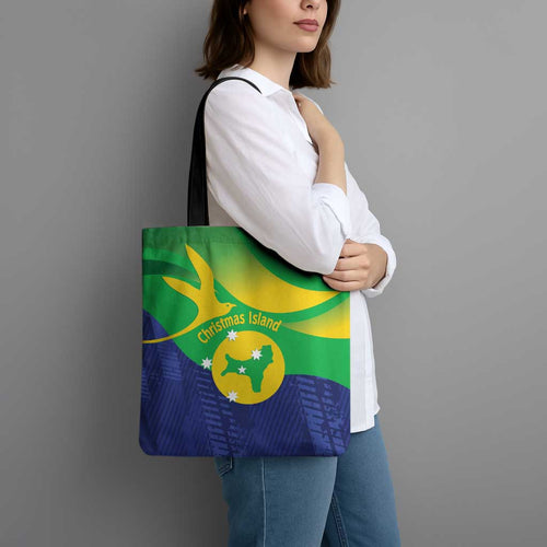 Australia Christmas Island Tote Bag Wilayah Pulau Krismas Flag Color - Aussie Hoodie