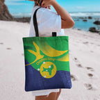 Australia Christmas Island Tote Bag Wilayah Pulau Krismas Flag Color - Aussie Hoodie