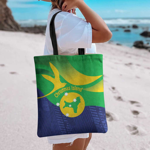 Australia Christmas Island Tote Bag Wilayah Pulau Krismas Flag Color - Aussie Hoodie