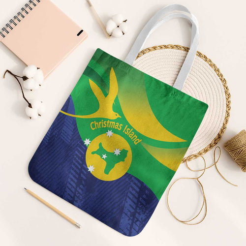 Australia Christmas Island Tote Bag Wilayah Pulau Krismas Flag Color - Aussie Hoodie