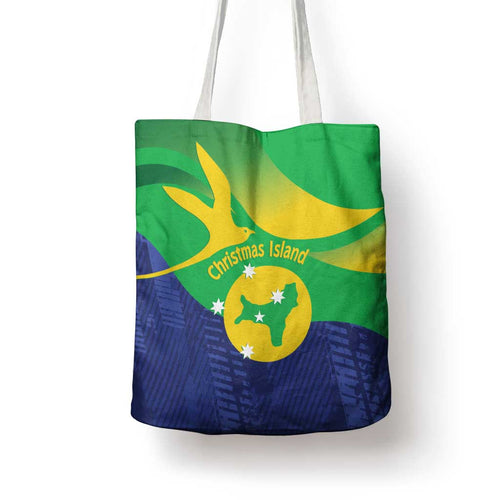 Australia Christmas Island Tote Bag Wilayah Pulau Krismas Flag Color - Aussie Hoodie