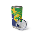 Personalised Australia Christmas Island Tumbler Cup Wilayah Pulau Krismas Flag Color - Aussie Hoodie