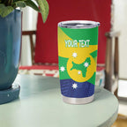 Personalised Australia Christmas Island Tumbler Cup Wilayah Pulau Krismas Flag Color - Aussie Hoodie