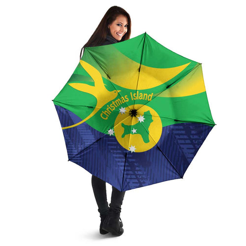 Australia Christmas Island Umbrella Wilayah Pulau Krismas Flag Color - Aussie Hoodie