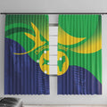 Australia Christmas Island Window Curtain Wilayah Pulau Krismas Flag Color - Aussie Hoodie