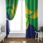 Australia Christmas Island Window Curtain Wilayah Pulau Krismas Flag Color - Aussie Hoodie