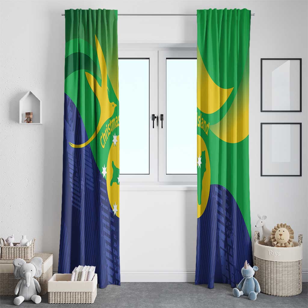 Australia Christmas Island Window Curtain Wilayah Pulau Krismas Flag Color - Aussie Hoodie