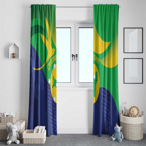 Australia Christmas Island Window Curtain Wilayah Pulau Krismas Flag Color - Aussie Hoodie