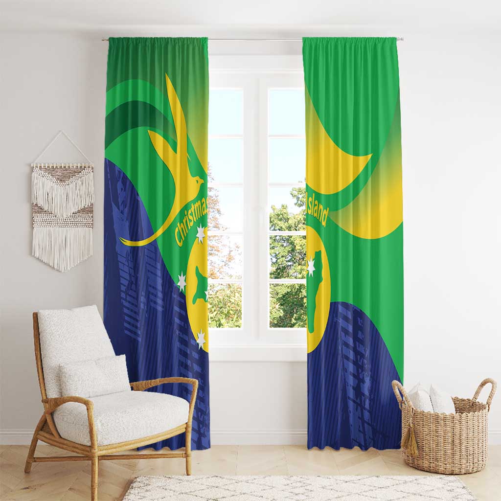 Australia Christmas Island Window Curtain Wilayah Pulau Krismas Flag Color - Aussie Hoodie