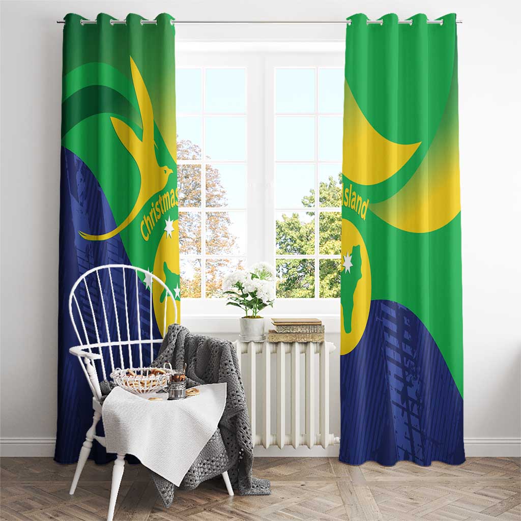 Australia Christmas Island Window Curtain Wilayah Pulau Krismas Flag Color - Aussie Hoodie