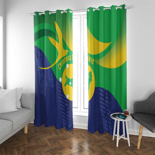 Australia Christmas Island Window Curtain Wilayah Pulau Krismas Flag Color - Aussie Hoodie