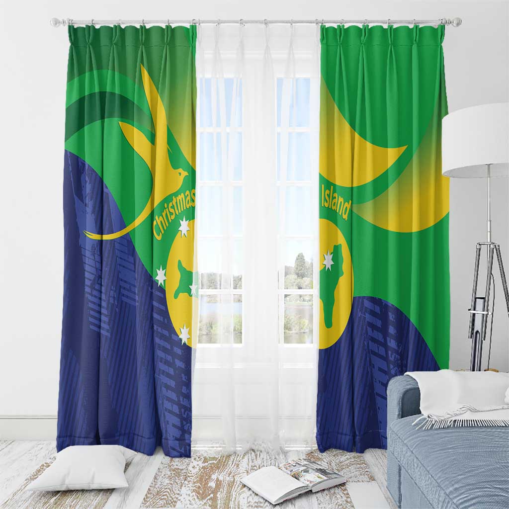 Australia Christmas Island Window Curtain Wilayah Pulau Krismas Flag Color - Aussie Hoodie