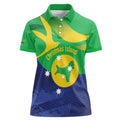 Personalised Australia Christmas Island Women Polo Shirt Wilayah Pulau Krismas Flag Color - Aussie Hoodie