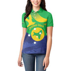 Personalised Australia Christmas Island Women Polo Shirt Wilayah Pulau Krismas Flag Color - Aussie Hoodie