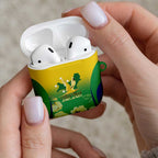 Australia Christmas Island AirPods Case Golden Bosun Abutilon listeri With Map - Aussie Hoodie