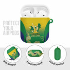 Australia Christmas Island AirPods Case Golden Bosun Abutilon listeri With Map - Aussie Hoodie