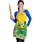 Australia Christmas Island Apron Golden Bosun Abutilon listeri With Map - Aussie Hoodie