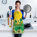 Australia Christmas Island Apron Golden Bosun Abutilon listeri With Map - Aussie Hoodie