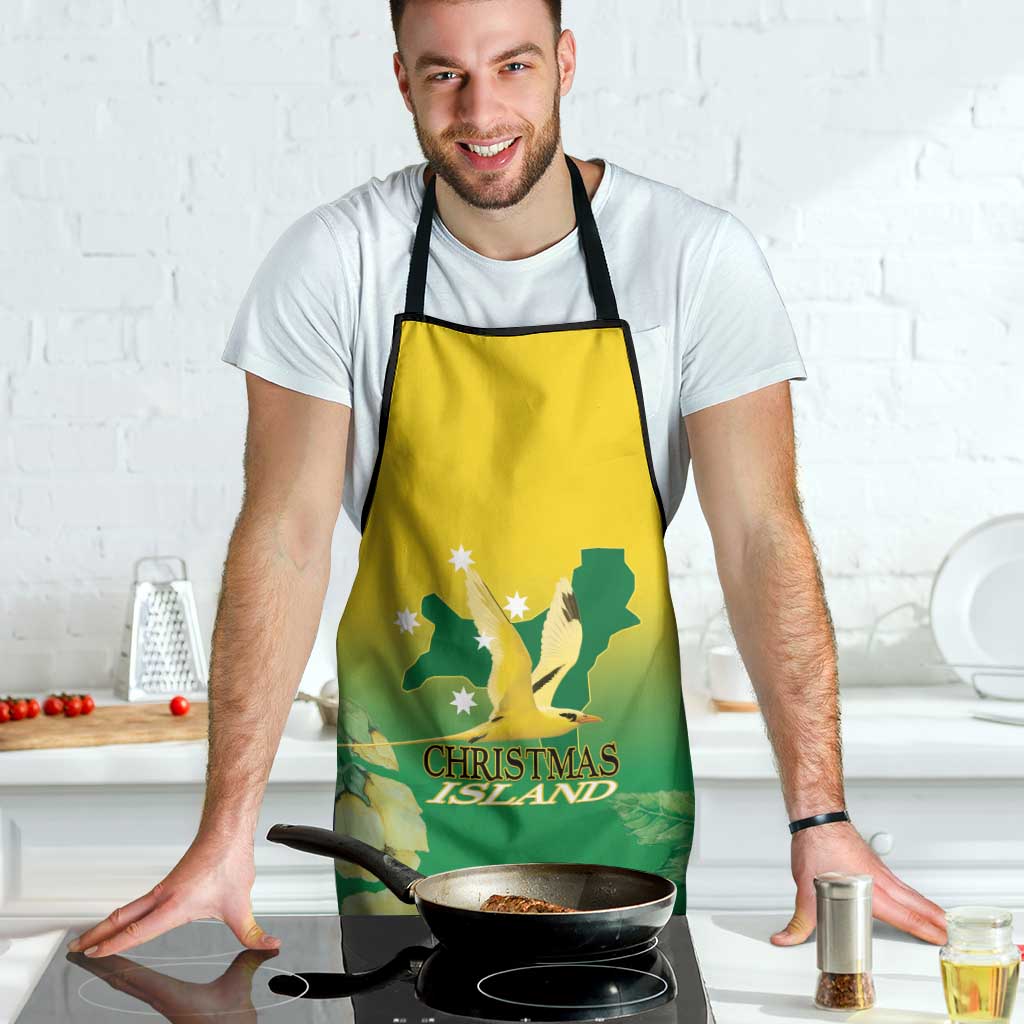 Australia Christmas Island Apron Golden Bosun Abutilon listeri With Map - Aussie Hoodie