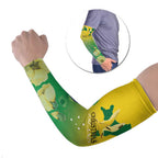 Personalised Australia Christmas Island Arm Sleeves Golden Bosun Abutilon listeri With Map - Aussie Hoodie