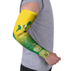Personalised Australia Christmas Island Arm Sleeves Golden Bosun Abutilon listeri With Map - Aussie Hoodie