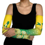 Personalised Australia Christmas Island Arm Sleeves Golden Bosun Abutilon listeri With Map - Aussie Hoodie
