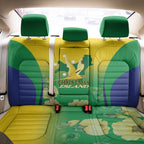 Australia Christmas Island Back Car Seat Cover Golden Bosun Abutilon listeri With Map - Aussie Hoodie