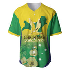 Personalised Australia Christmas Island Baseball Jersey Golden Bosun Abutilon listeri With Map - Aussie Hoodie