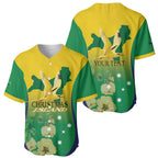 Personalised Australia Christmas Island Baseball Jersey Golden Bosun Abutilon listeri With Map - Aussie Hoodie