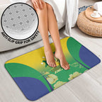 Australia Christmas Island Bathroom Set Golden Bosun Abutilon listeri With Map - Aussie Hoodie