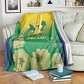 Australia Christmas Island Blanket Golden Bosun Abutilon listeri With Map - Aussie Hoodie