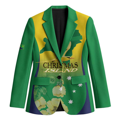 Personalised Australia Christmas Island Blazer Golden Bosun Abutilon listeri With Map - Aussie Hoodie