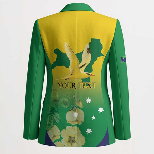 Personalised Australia Christmas Island Blazer Golden Bosun Abutilon listeri With Map - Aussie Hoodie