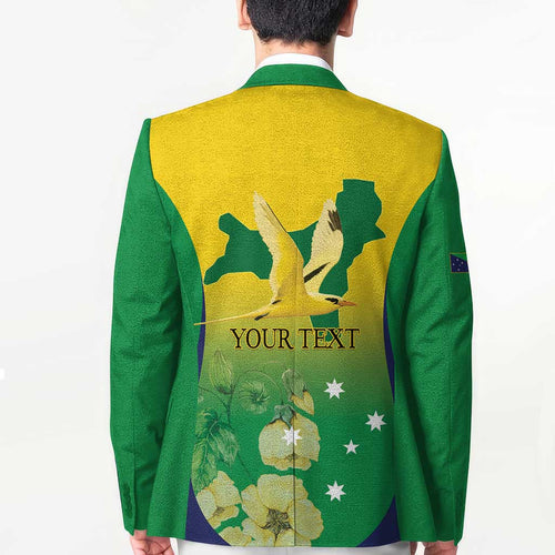 Personalised Australia Christmas Island Blazer Golden Bosun Abutilon listeri With Map - Aussie Hoodie