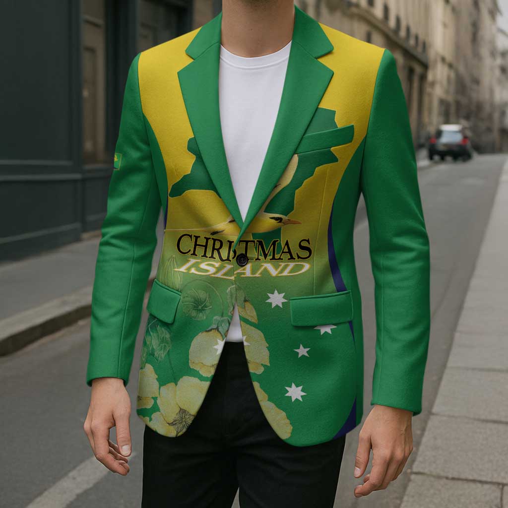 Personalised Australia Christmas Island Blazer Golden Bosun Abutilon listeri With Map - Aussie Hoodie