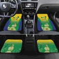 Personalised Australia Christmas Island Car Mats Golden Bosun Abutilon listeri With Map - Aussie Hoodie