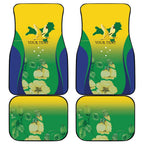 Personalised Australia Christmas Island Car Mats Golden Bosun Abutilon listeri With Map - Aussie Hoodie